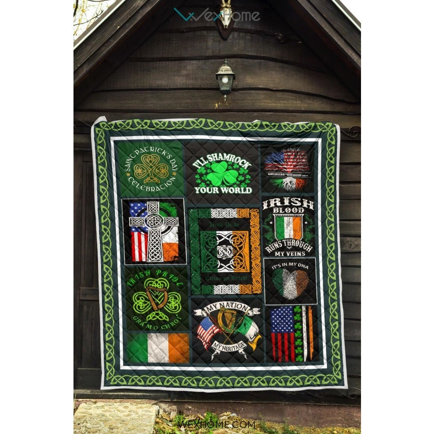 Irish Pride It's In My DNA St Patrick's Day Quilt
