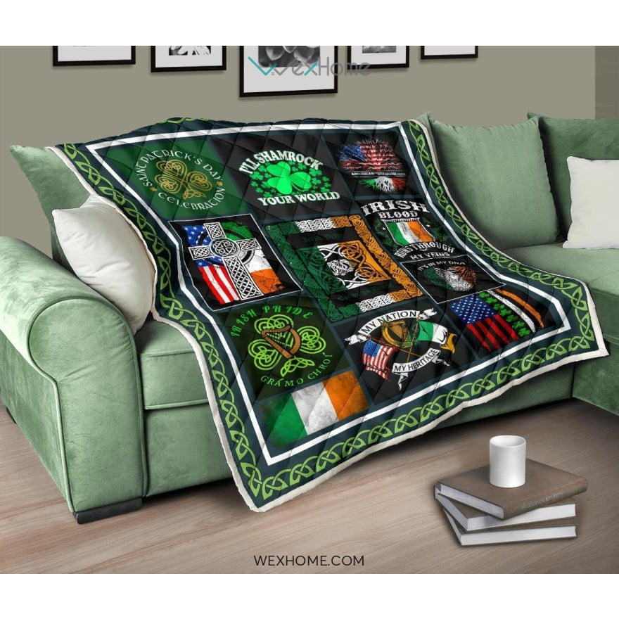 Irish Pride It's In My DNA St Patrick's Day Quilt