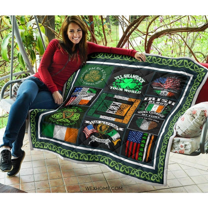 Irish Pride It's In My DNA St Patrick's Day Quilt