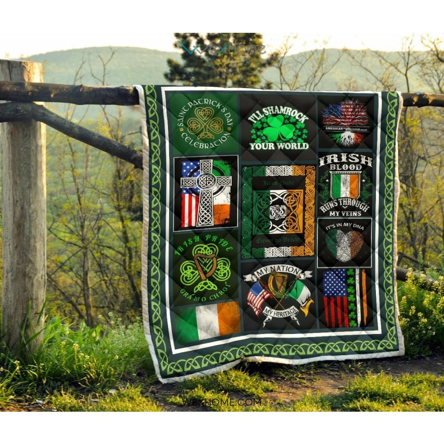 Irish Pride It's In My DNA St Patrick's Day Quilt