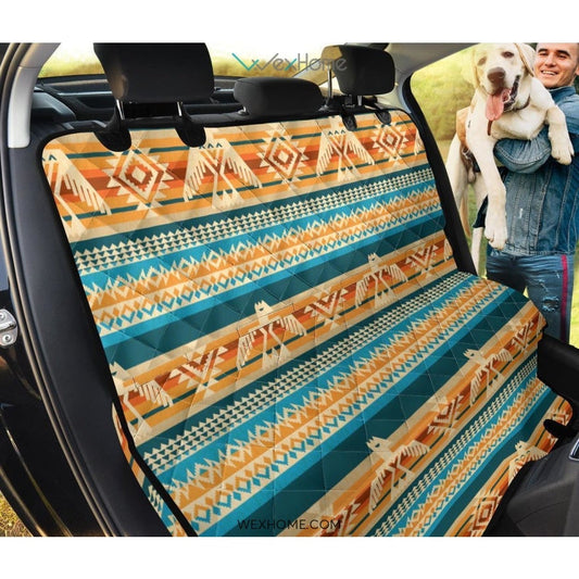Aztec Eagle Print Pattern Pet Car Seat Cover