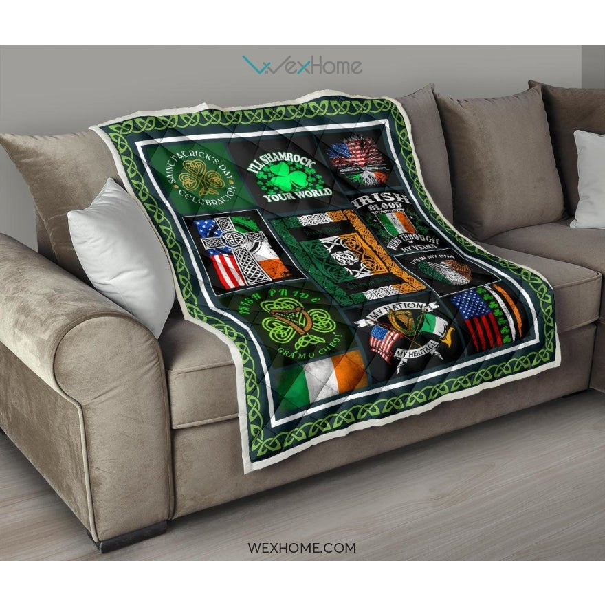 Irish Pride It's In My DNA St Patrick's Day Quilt