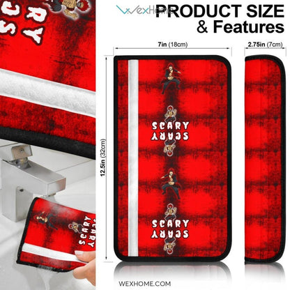 My Hero Academia Anime Seat Belt Covers | MHA Scary Eijiro Red Belt Covers