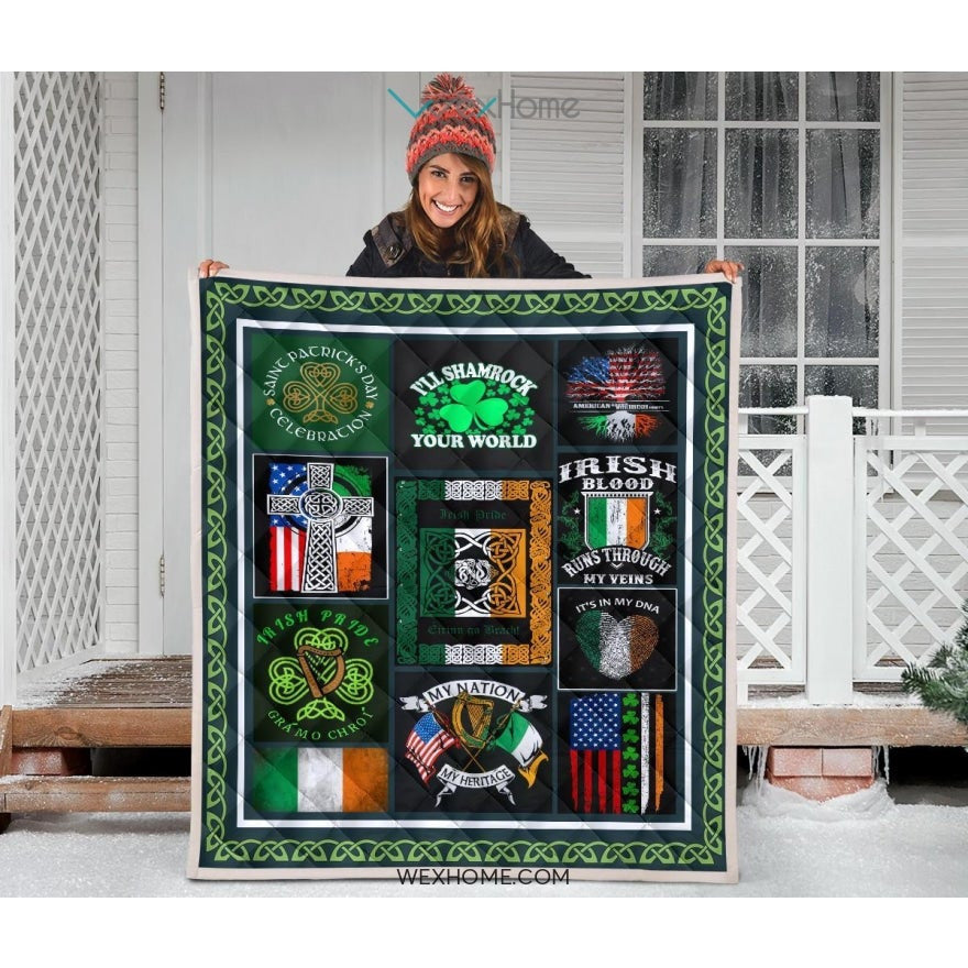Irish Pride It's In My DNA St Patrick's Day Quilt