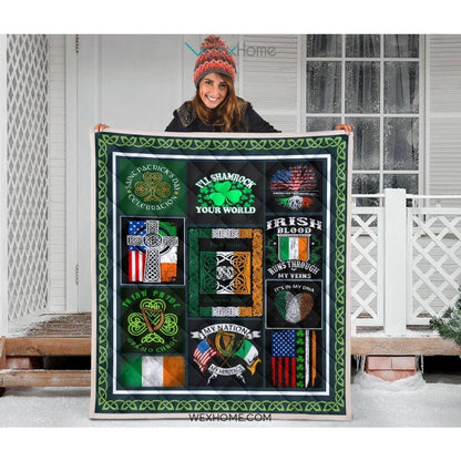 Irish Pride It's In My DNA St Patrick's Day Quilt