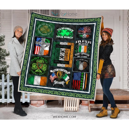 Irish Pride It's In My DNA St Patrick's Day Quilt