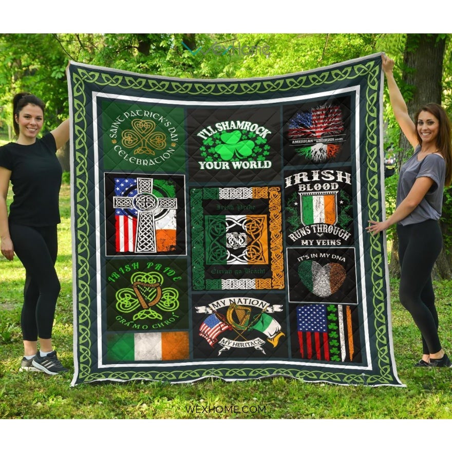 Irish Pride It's In My DNA St Patrick's Day Quilt