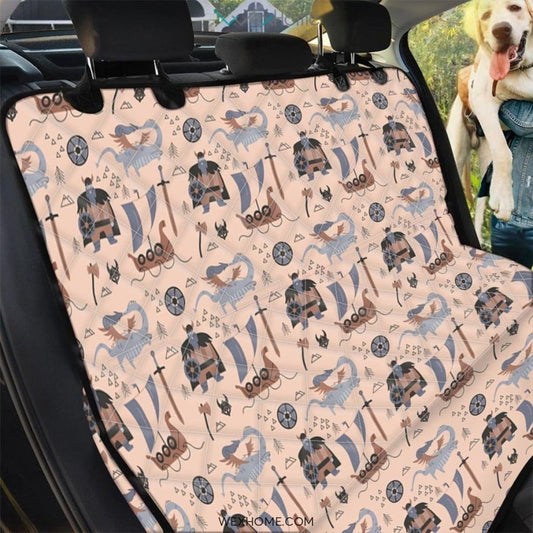 Viking Cartoon Norse Pet Car Seat Cover