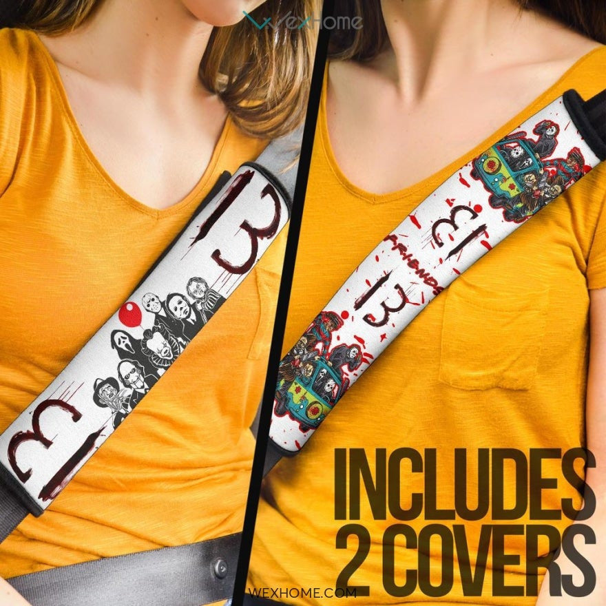 Horror Movie Seat Belt Covers | The Horror Villains Friends Reunion
