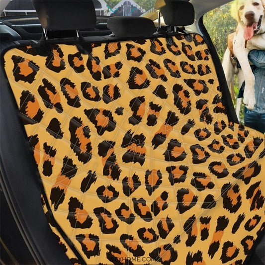 Yellow Cheetah Pet Car Seat Cover