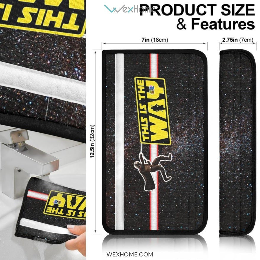 Star Wars Movie Seat Belt Covers | Mandalorian Climbing Belt Covers