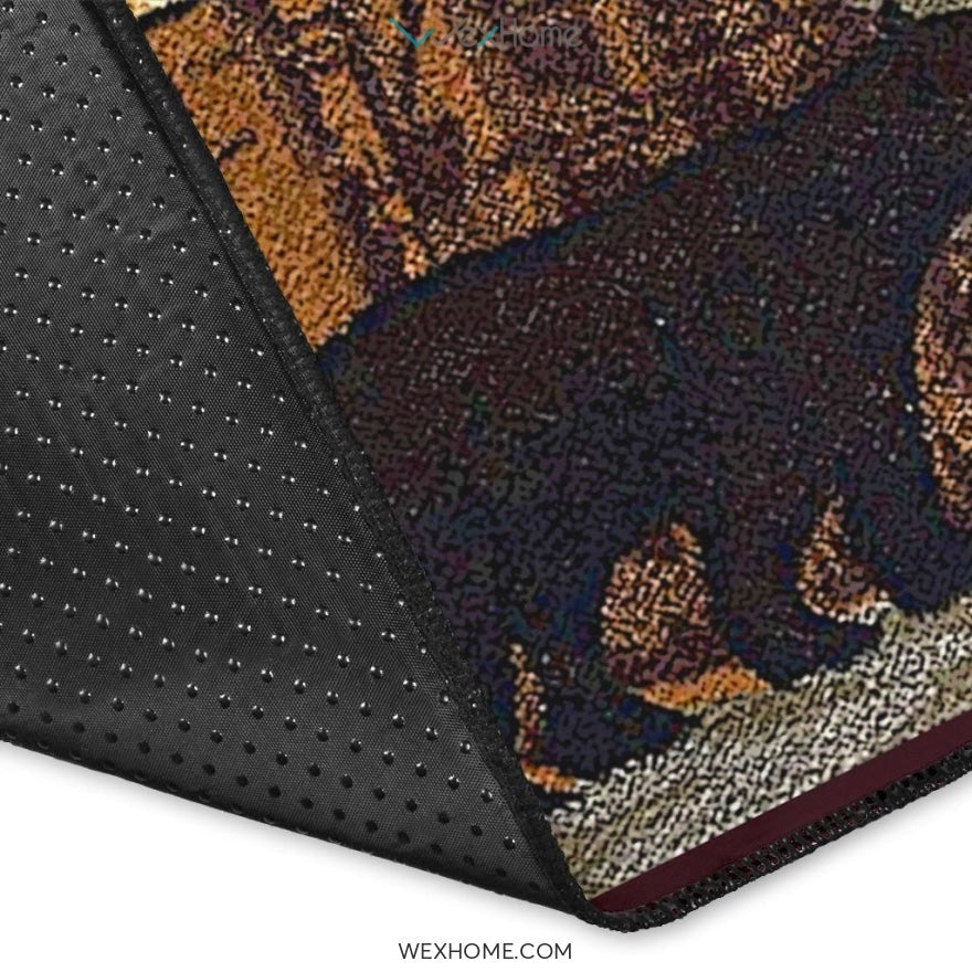 Northern Wildlife Novelty Lodge Pattern Nursery Area Rug