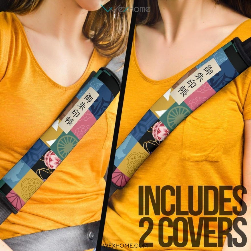 Demon Slayer Patterns Seat Belt Covers Demon Slayers Anime