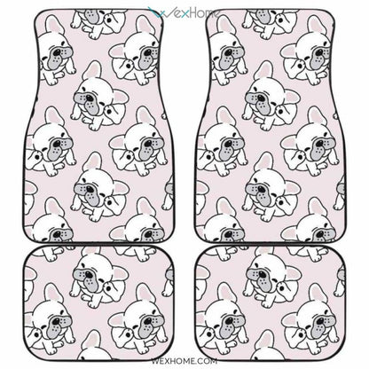 Cute French Bulldog Pattern Front And Back Car Mats