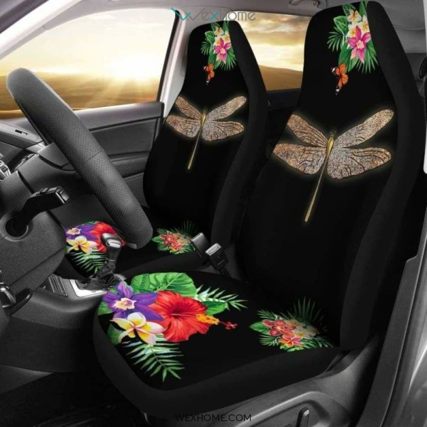 Gold Dragonfly Hawaii Car Seat Cover