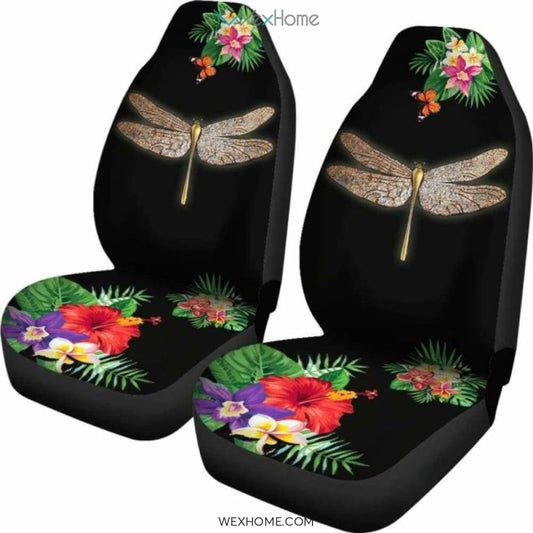 Gold Dragonfly Hawaii Car Seat Cover