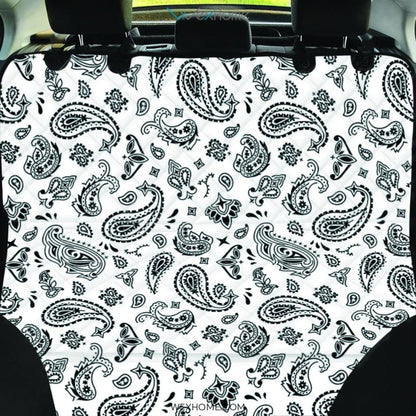 White Bandana Pet Car Seat Cover