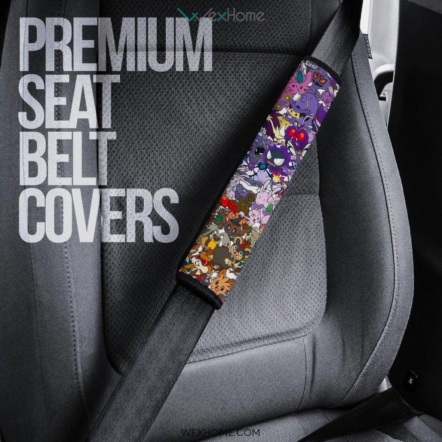 Pokemon Anime Seat Belt Covers | Blue Doodle Pokemon Belt Covers