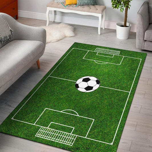 Football All Stars Soccer Ground Nursery Area Rug
