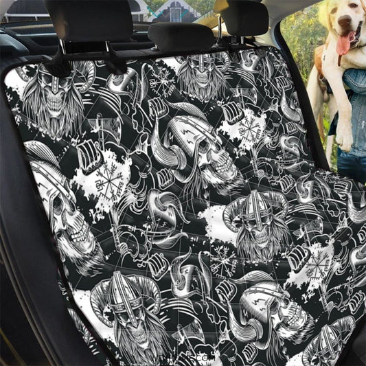Viking Skull Pet Car Seat Cover