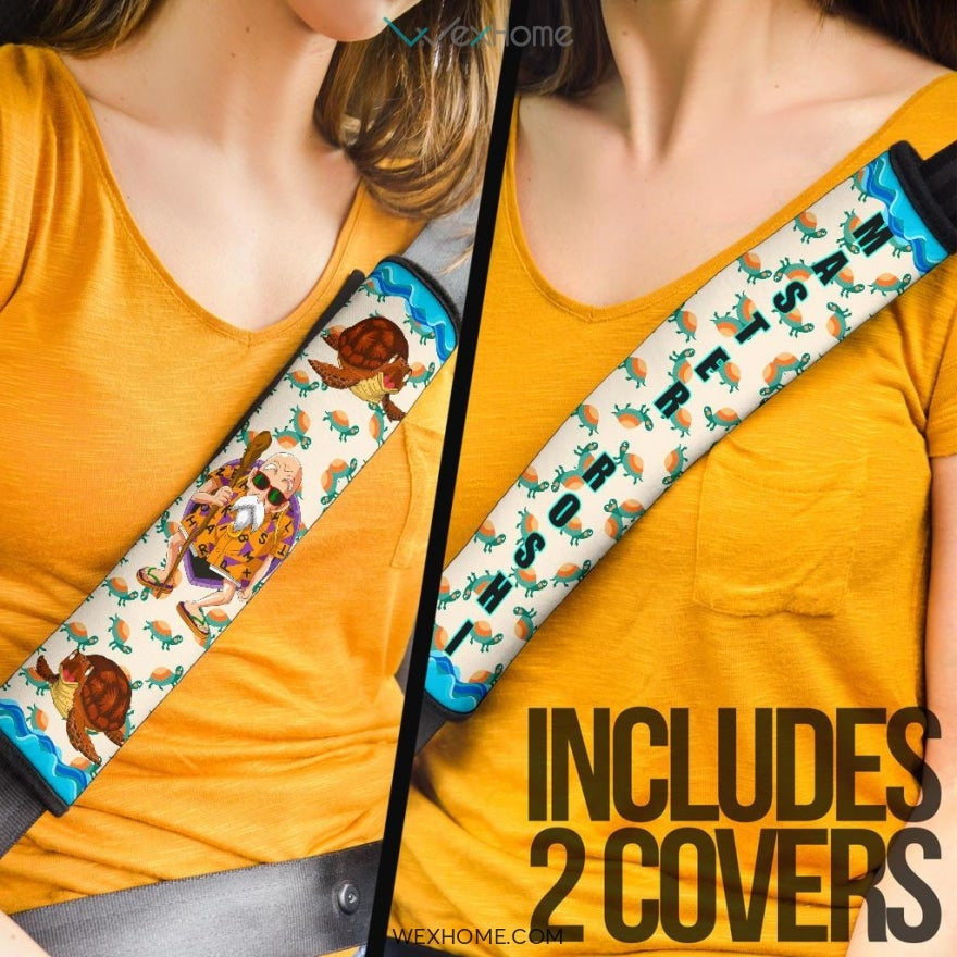 Dragon Ball Anime Seat Belt Covers | Master Roshi Summer Vacation Belt Covers