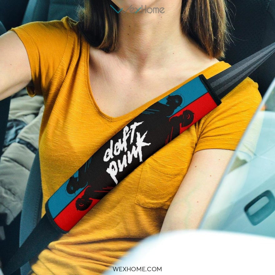 Daft Punk Seat Belt Covers | Daft Punk Silhouette Minimal Belt Covers