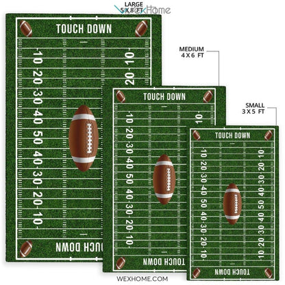 700 Corner Football Nursery Area Rug