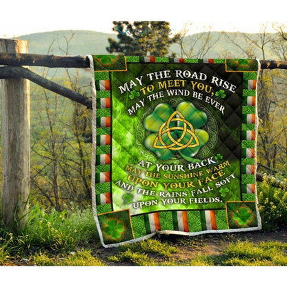 St Patrick's Day Irish Blessing May The Road Rise To Meet You Quilt