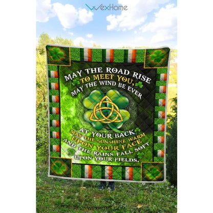 St Patrick's Day Irish Blessing May The Road Rise To Meet You Quilt