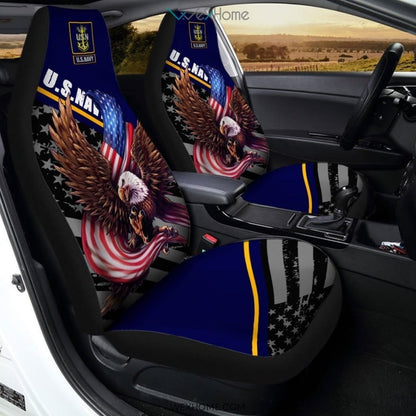 Bald Eagle American Flag Car Seat Cover United States Navy