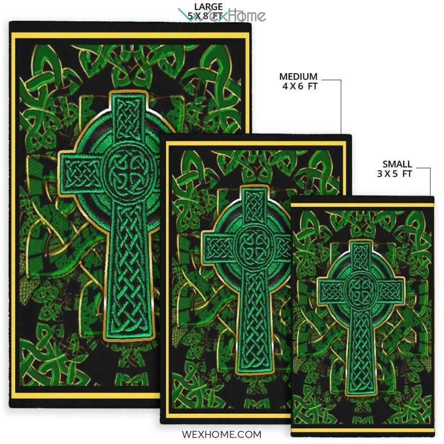 Irish Celtic Cross Saint Patrick Day Nursery Area Rug