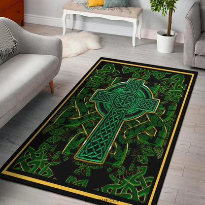 Irish Celtic Cross Saint Patrick Day Nursery Area Rug