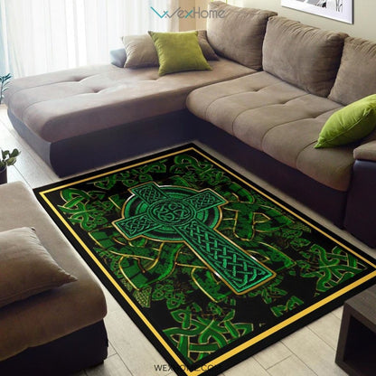 Irish Celtic Cross Saint Patrick Day Nursery Area Rug