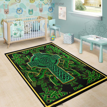 Irish Celtic Cross Saint Patrick Day Nursery Area Rug