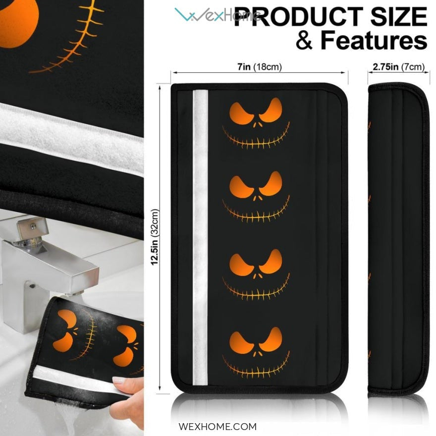 The Nightmare Before Christmas Cartoon Seat Belt Covers | Jack Spooky Eyes Belt Covers