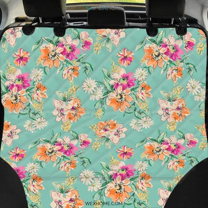 Vintage Pastel Floral Print Pet Car Seat Cover