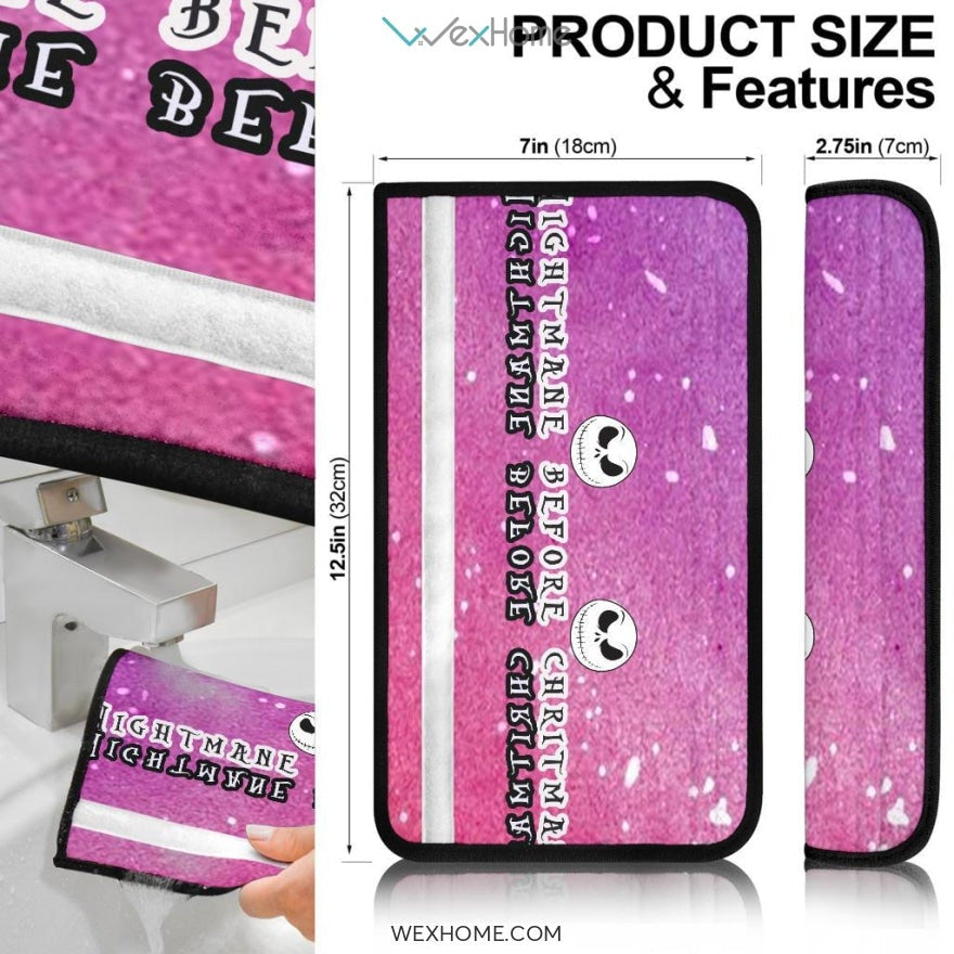 Nightmare Before Christmas Cartoon Seat Belt Covers | Jack Head Bling Belt Covers