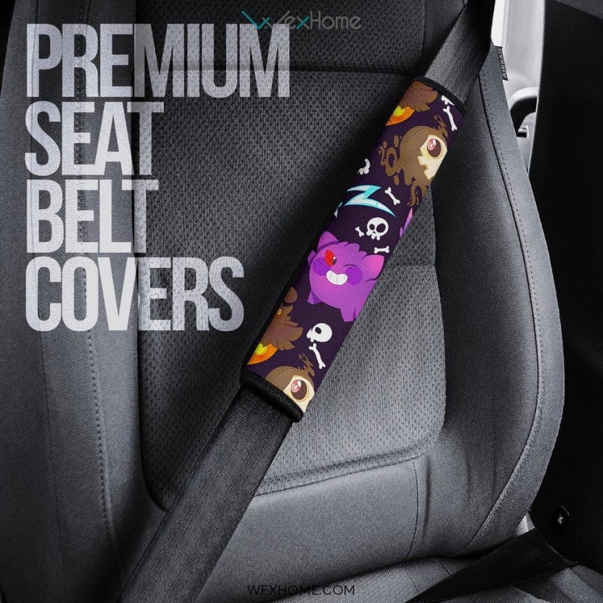 Pokemon Anime Seat Belt Covers | Evil Pokemon Gengar Purple Belt Covers