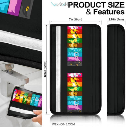 Pokemon Anime Seat Belt Covers | Pokemon Minimal Portrait Belt Covers