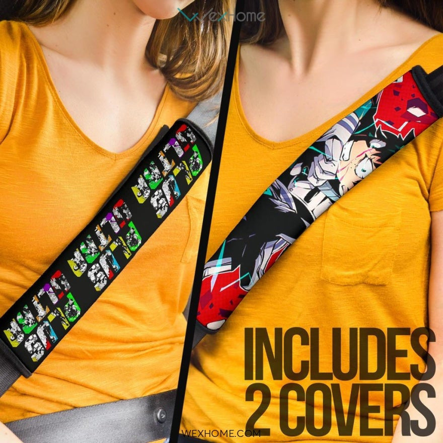 My Hero Academia Anime Seat Belt Covers | MHA Corlorful Plus Ultra Belt Covers