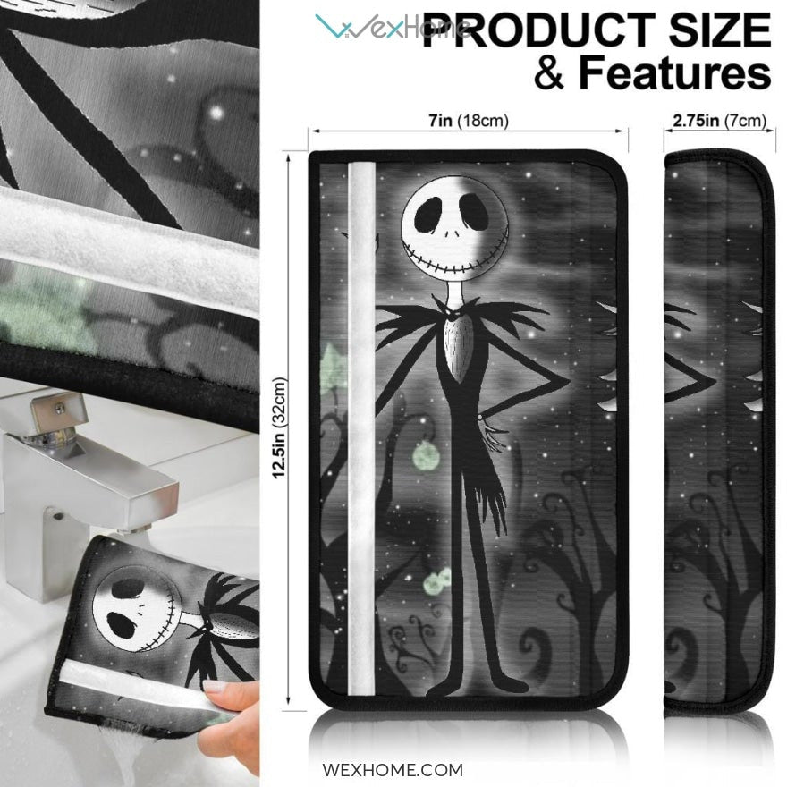 The Nightmare Before Christmas Cartoon Seat Belt Covers | Cute Jack In Night Artwork Belt Covers