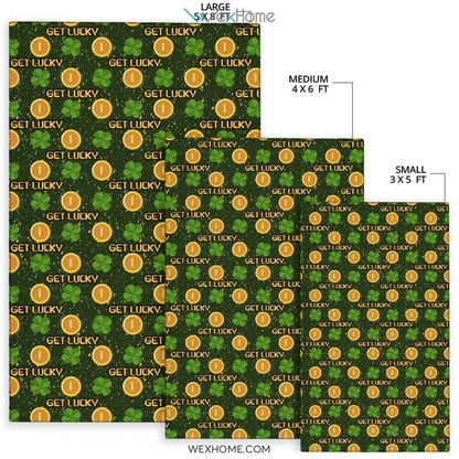 St Patrick's Day Get Lucky Irish Shamrock Nursery Area Rug