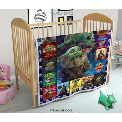 Collection Baby Yoda Pattern Quilt