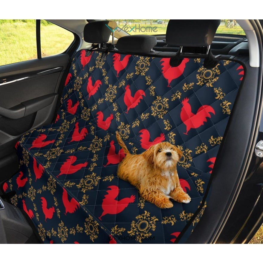 Pattern Print Rooster Pet Car Seat Cover