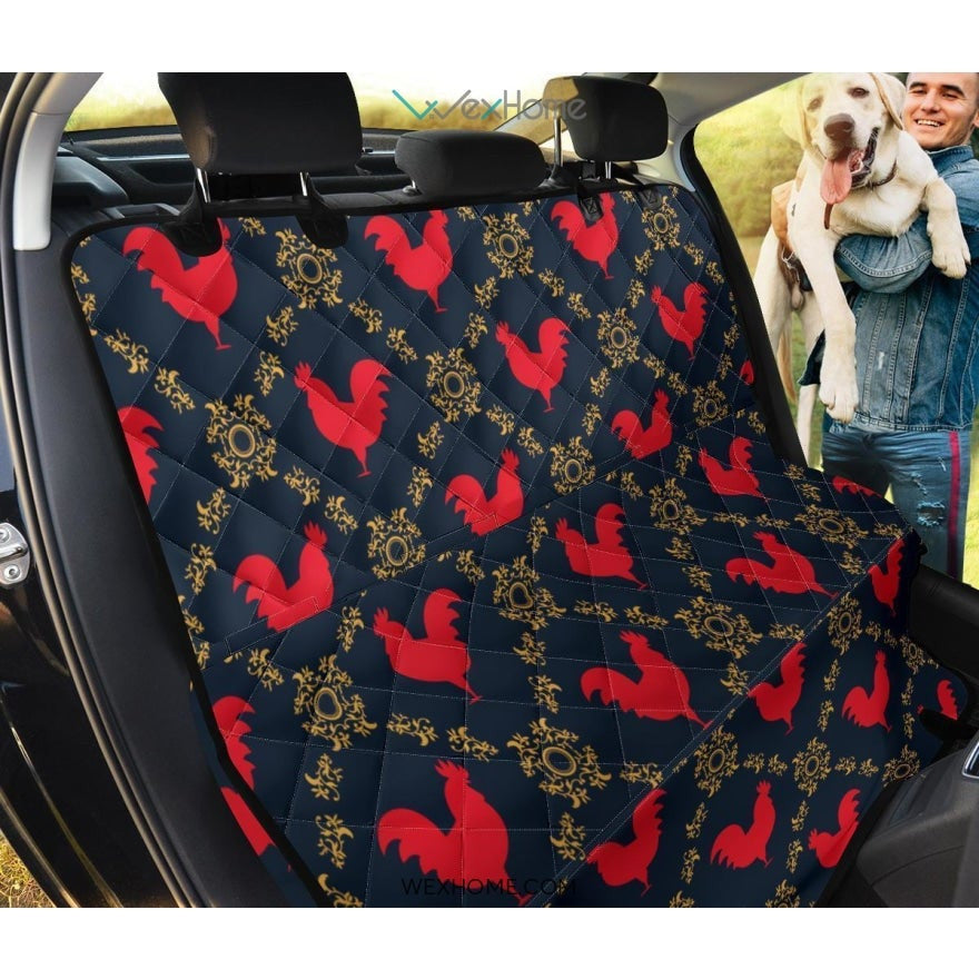 Pattern Print Rooster Pet Car Seat Cover