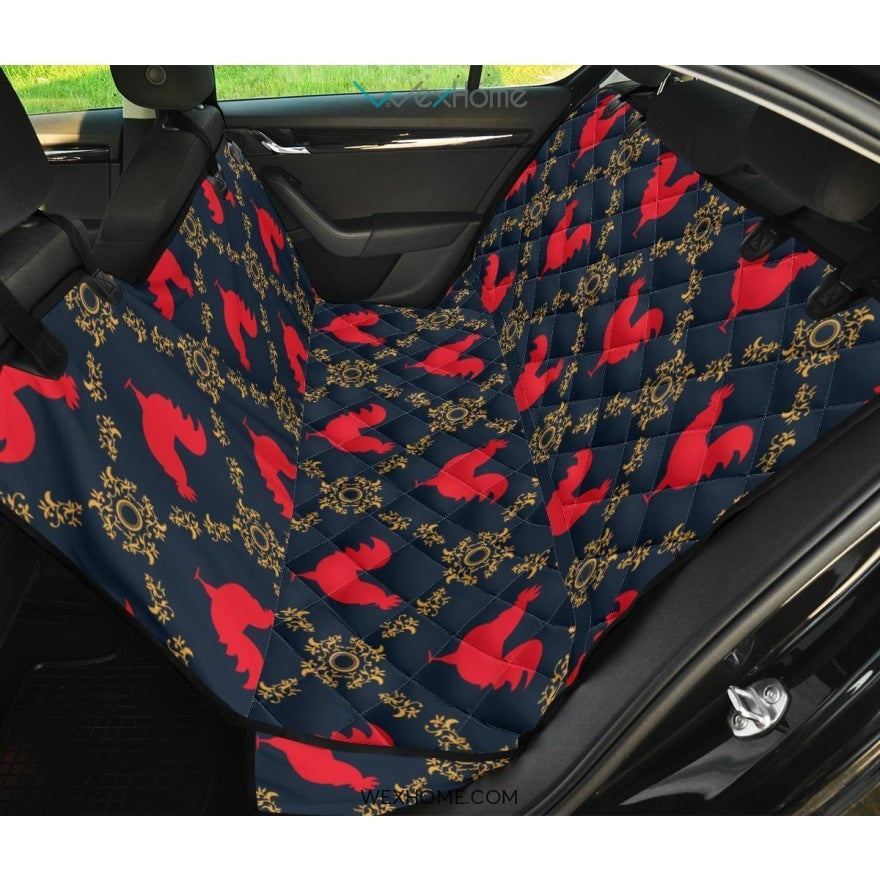 Pattern Print Rooster Pet Car Seat Cover