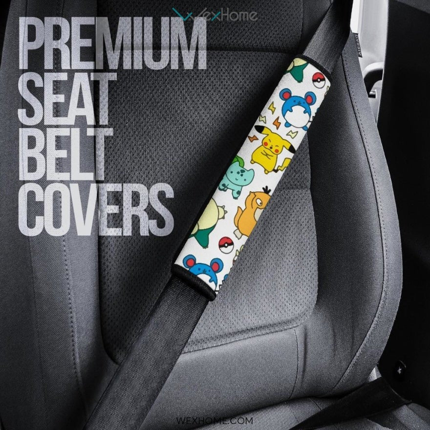 Pokemon Chibi Pattern Custom Seat Belt Covers