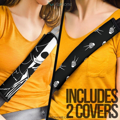 The Nightmare Before Christmas Cartoon Seat Belt Covers | Half Jack Half Sally Belt Covers