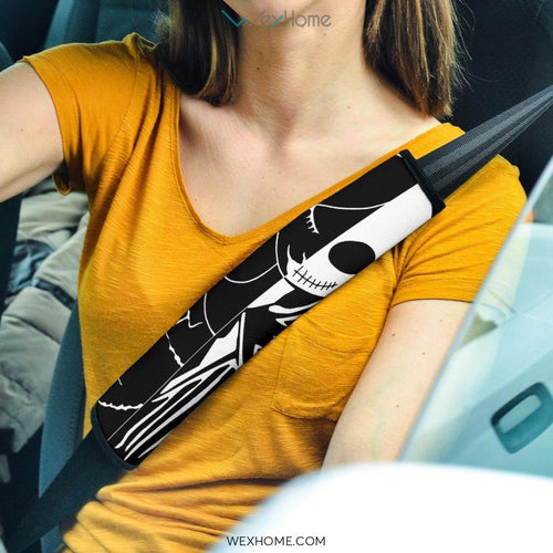 The Nightmare Before Christmas Cartoon Seat Belt Covers | Half Jack Half Sally Belt Covers
