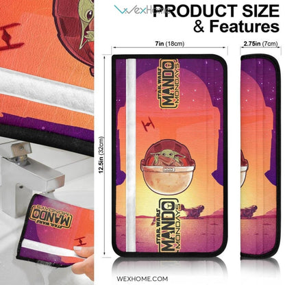 Star Wars Movie Seat Belt Covers | Baby Yoda Mando Mondays Galaxy Belt Covers